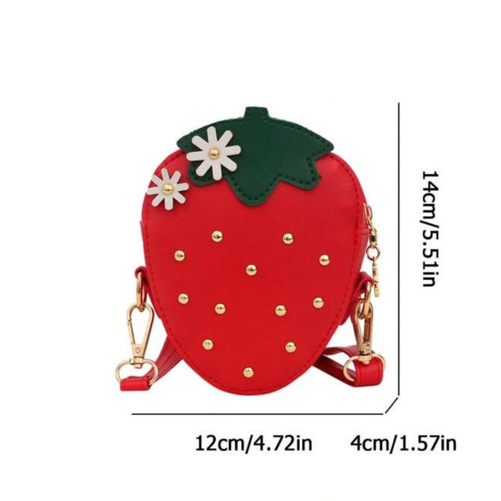 Strawberry-Shaped Red Crossbody Bag